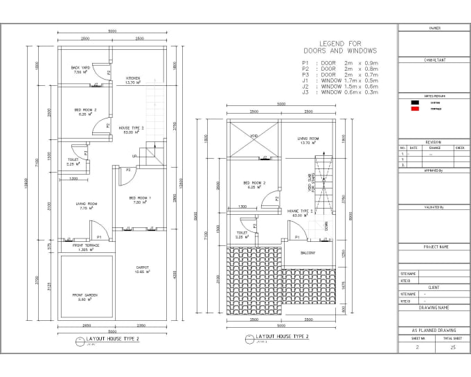 Gig Preview - Draw architectural floor plans, elevation and section