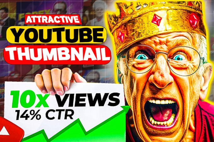 Gig Preview - Design catchy and unique youtube thumbnail fast delivery