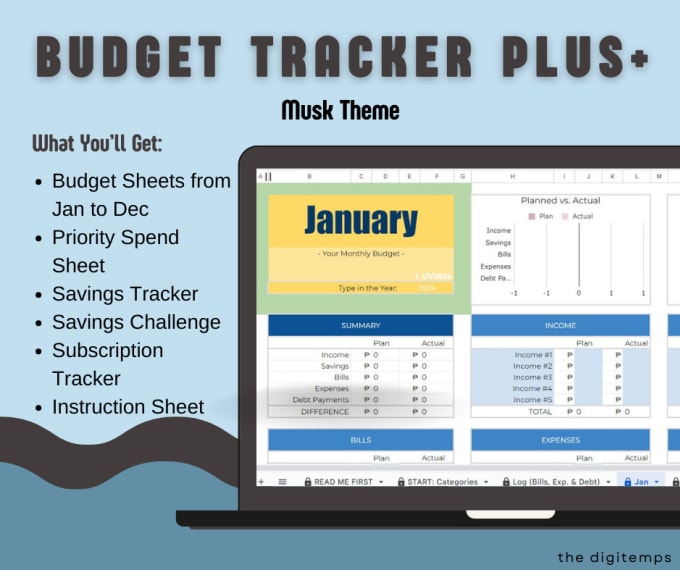 Gig Preview - Create a budget tracker in google sheet