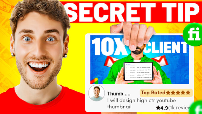 Gig Preview - Design high CTR thumbnail for youtube