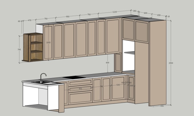 Gig Preview - Do professional 3d kitchen models in sketchup