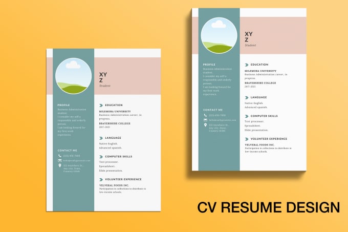 Gig Preview - Design an editable canva resume, CV, and cover letter