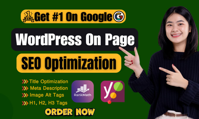 Gig Preview - Do wordpress on page seo optimization with yoast or rankmath