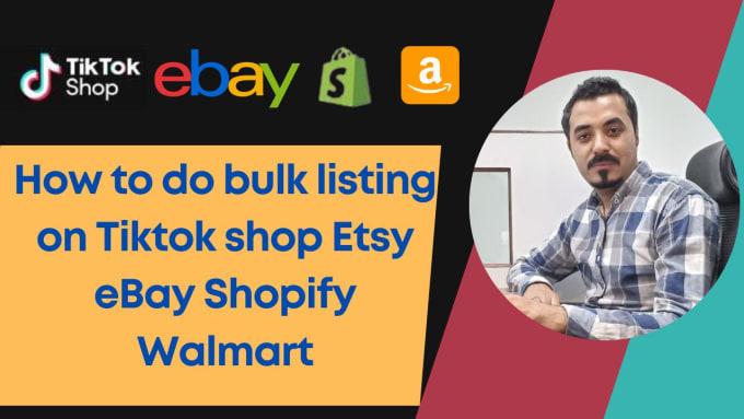 Gig Preview - Do  bulk product listing on amazon ebay shopify walmart etsy tiktok and woo