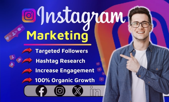 Gig Preview - Instagram marketing and manage fast organic instagram growth