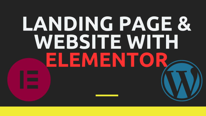 Gig Preview - Design website and landing page with elementor pro