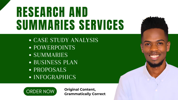 Bestseller - write quality research, summary, case studies, reports and powerpoint