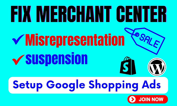 Gig Preview - Fix google merchant center suspension and misrepresentation issue, fix gmc