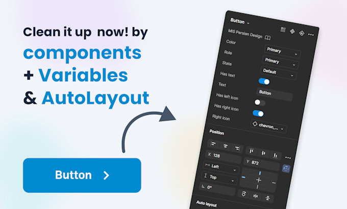 Gig Preview - Tidy up your web design file with components, autolayout and variables