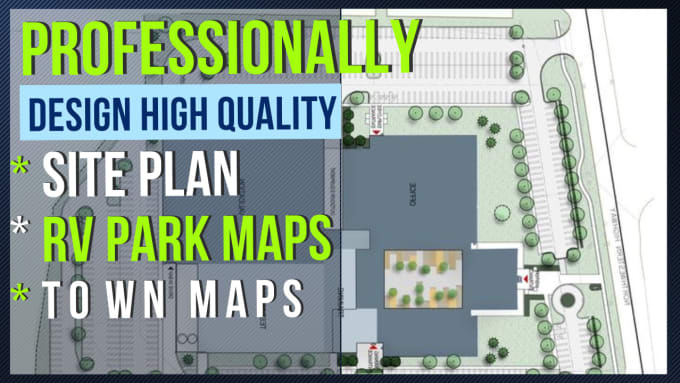 Gig Preview - Design site plan, rv park maps, town maps, campground maps