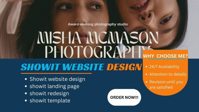 Gig Preview - Design, redesign, customize showit website, showit template, showit landing page