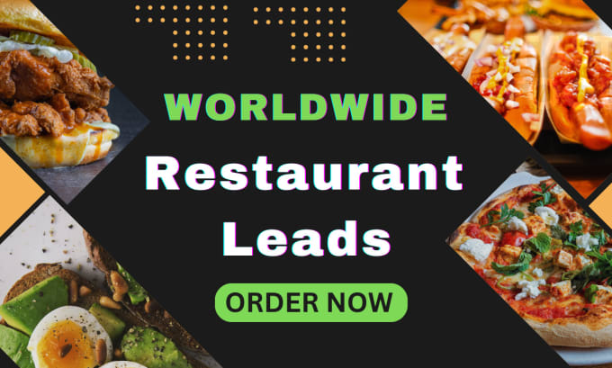 Gig Preview - Provide worldwide restaurant leads, cafe leads