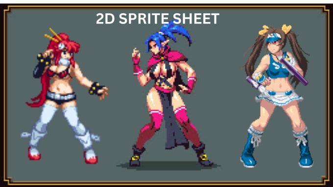 Gig Preview - Do sprite sheet 2d game character pixel sprite sprite sheet animation rpg maker