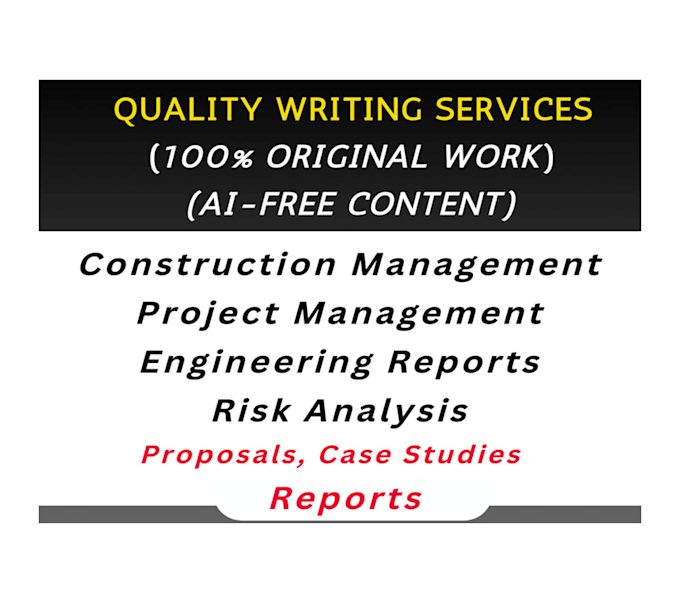 Bestseller - do project and construction management research and reports