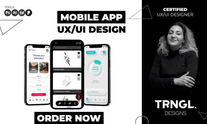 Gig Preview - Design a mobile app for your finance business UX UI design