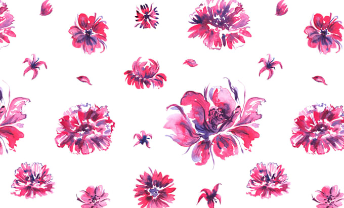 Gig Preview - Seamless pattern design, floral watercolor pattern for printing