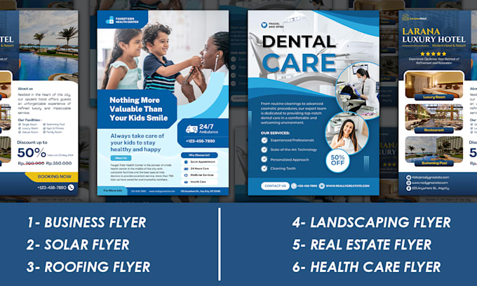 Gig Preview - Design business flyers for solar, roofing, landscaping, and healthcare