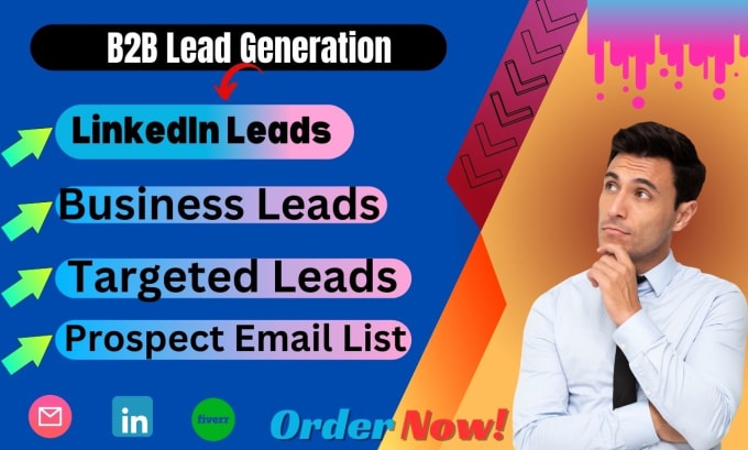 Gig Preview - Do targeted b2b lead generation, linkedin lead, and prospect list