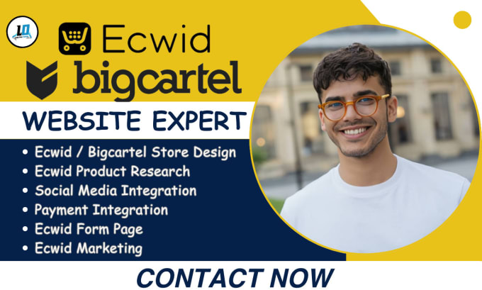 Gig Preview - Design ecwid website store redesign ecwid, big cartel website ecwid store seo