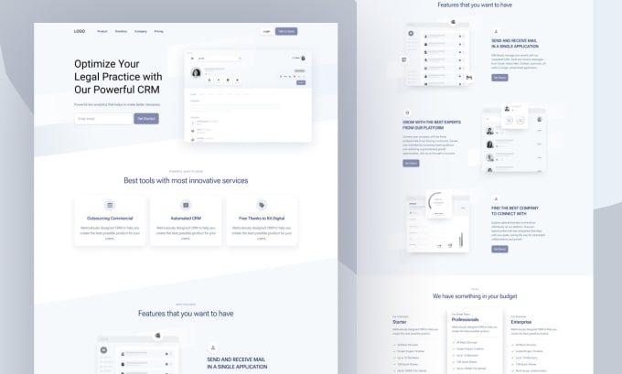 Gig Preview - Do professional wireframe design for your website with figma