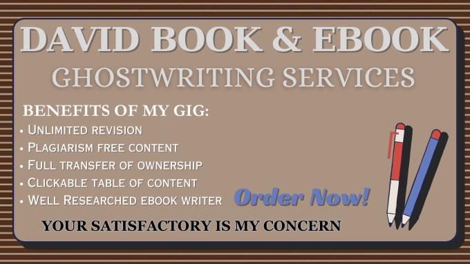 Gig Preview - Ghostwrite 30,000 words ebook and kindle ebook on any topic