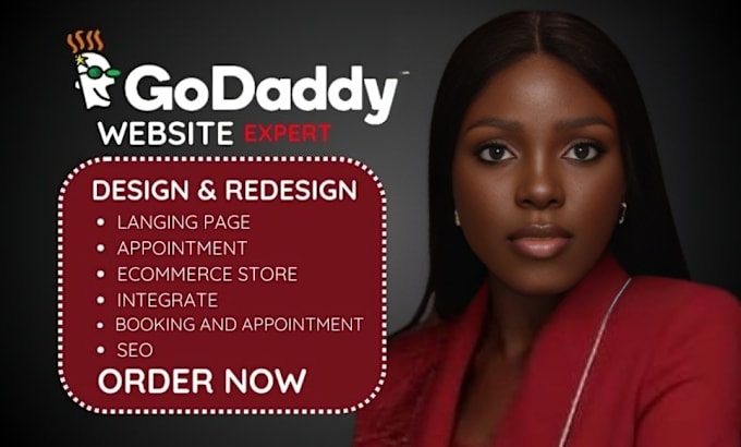 Gig Preview - Develop godaddy website, redesign godaddy online store, godaddy website design