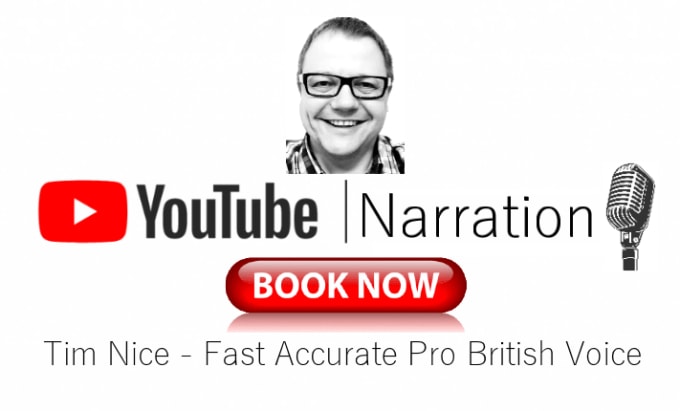 Gig Preview - Record a professional british youtube voiceover for less