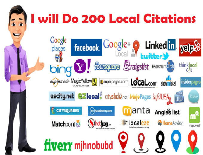 Gig Preview - Do 200 local SEO, local citations, business listings and directory submission