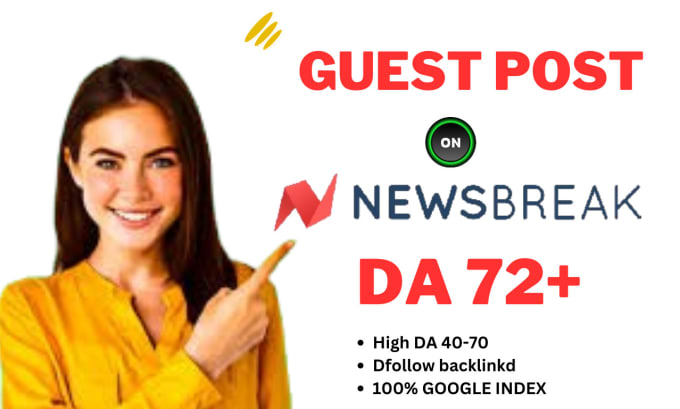 Gig Preview - Write and publish guest post on newsbreak, premium site, with dofollow backlink