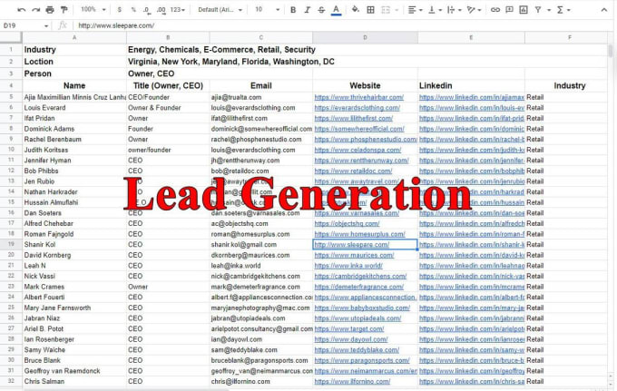 Gig Preview - Do premium targeted b2b lead generation and email list building