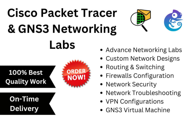 Gig Preview - Design your network in cisco packet tracer, ccna, gns3