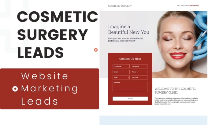 Gig Preview - Provide plastic surgeon leads, surgery leads, cosmetic surgery marketing website