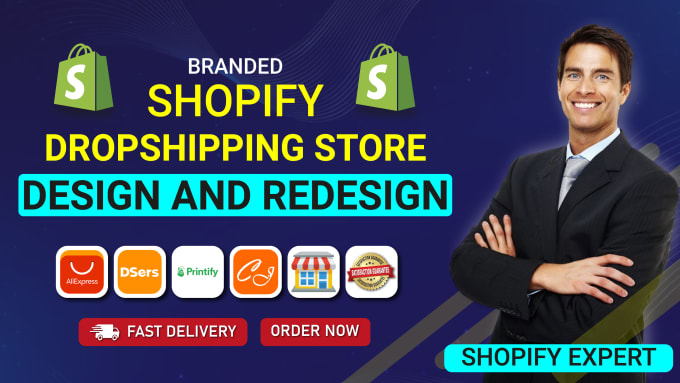 Gig Preview - Create a profitable shopify dropshipping store, shopify store design