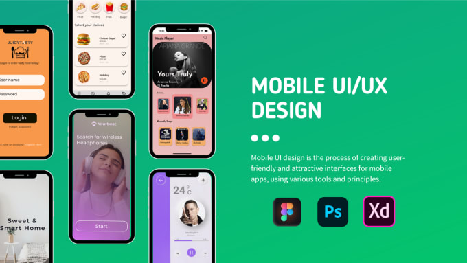 Bestseller - design mobile app UI UX design in figma and adobe xd