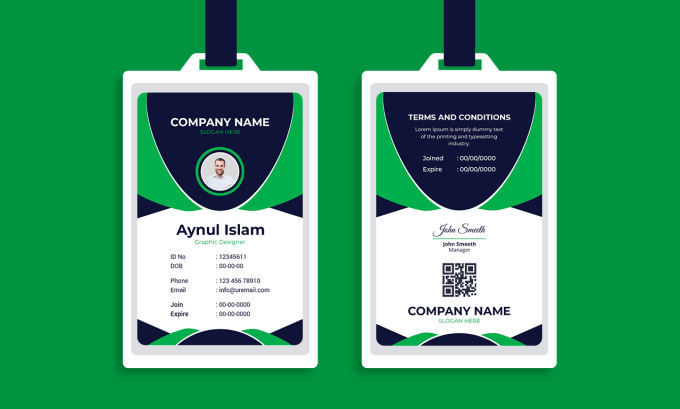 Gig Preview - Do create company id card professional design