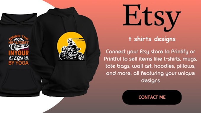 Gig Preview - Design t shirts for etsy, shopify or any print on demand product