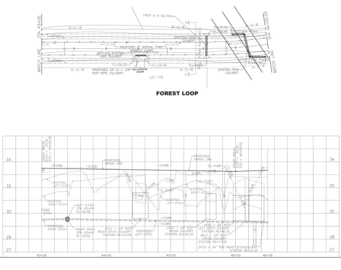 Gig Preview - Road alignment, road profile, road cross section, pipe line