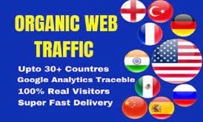 Gig Preview - Do organic website traffic USA,canada,UK,germany,aus, or worldwide