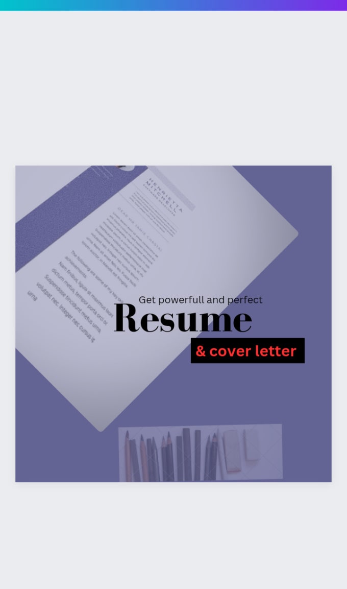 Gig Preview - Write cover letter and resume for you