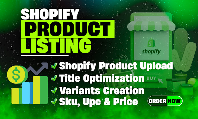 Gig Preview - Do professional shopify product listing, upload and data entry