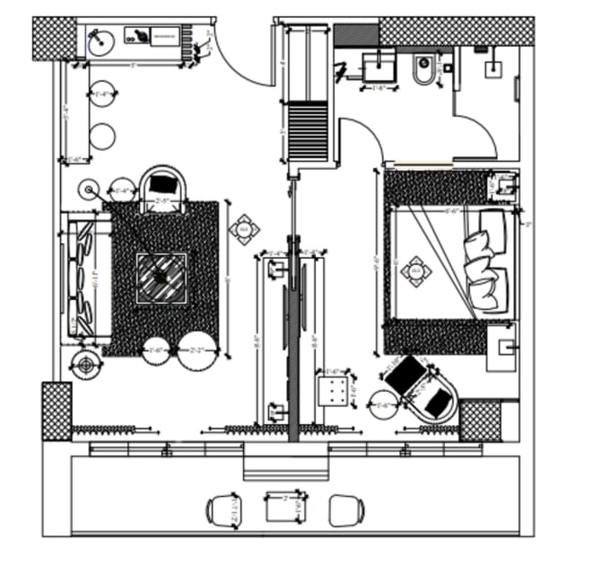 Gig Preview - Do your floor plans in autocad 2d working drawings