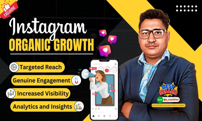 Gig Preview - Organically grow your instagram account for selling growth