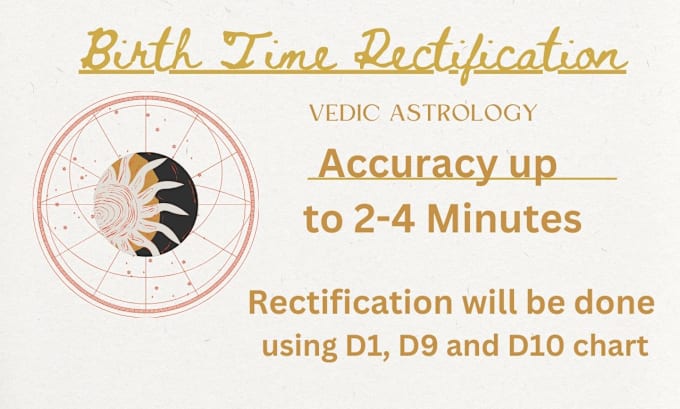 Gig Preview - Do birth time reification astrology using vedic astrology