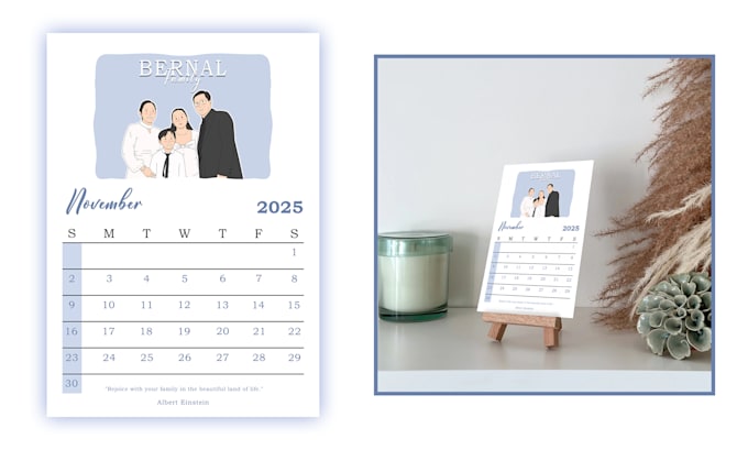 Gig Preview - Design cute custom calendar