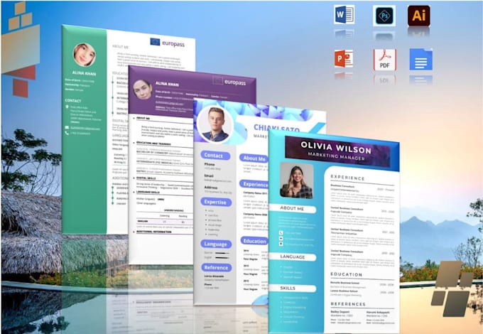 Gig Preview - Design, rewrite or edit europass resume or professional CV template