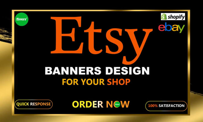 Gig Preview - Do professional etsy  banner design shopify banner and ebay banner