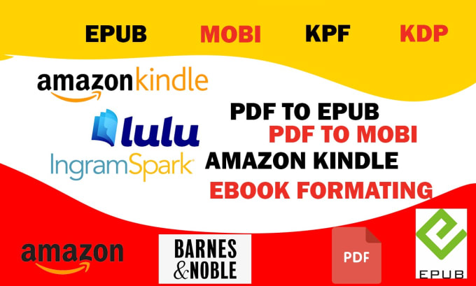 Gig Preview - Convert pdf to epub,mobi,amazon kindle kdp ebook formatting