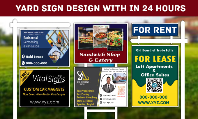 Gig Preview - Design lawn sign, bandit sign, yard sign, signage, sign board