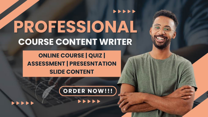 Gig Preview - Write online course content course creation quiz course outline course writing