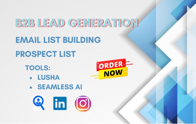 Gig Preview - Do b2b lead generation and direct contact number using lusha and seamless ai